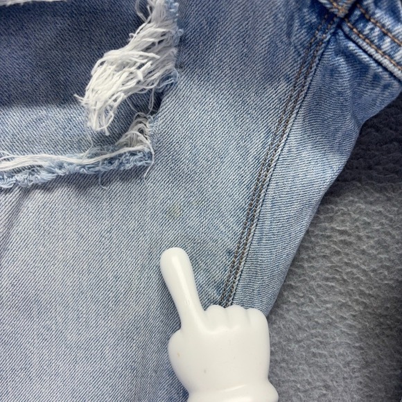 American Eagle Jeans Womens 4 Blue Mom High Rise Light Wash Distressed Denim - Picture 9 of 14